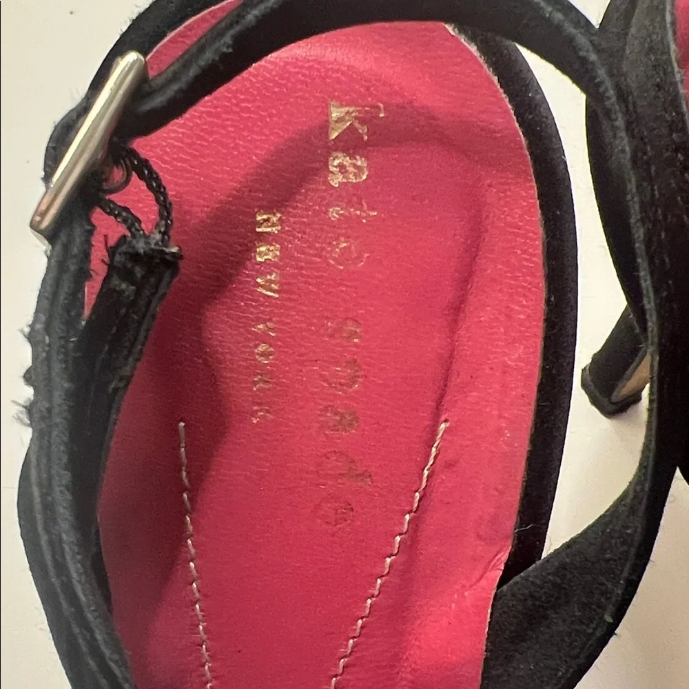 Kate Spade Black Heels with Crystal Bow
